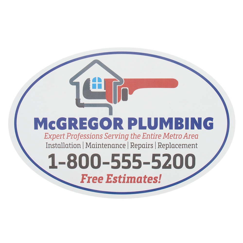 12" x 18" Oval Vehicle Magnet 2