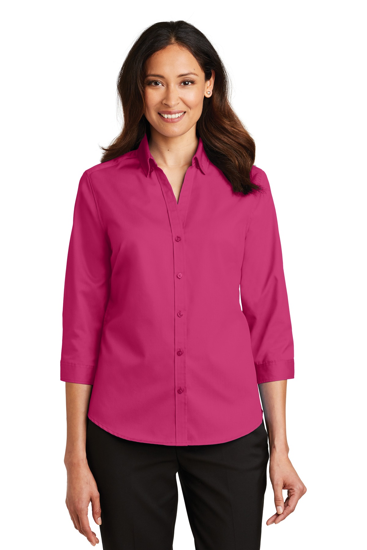 Port Authority Women's 3/4-Sleeve SuperPro Twill Shirt. L665 50