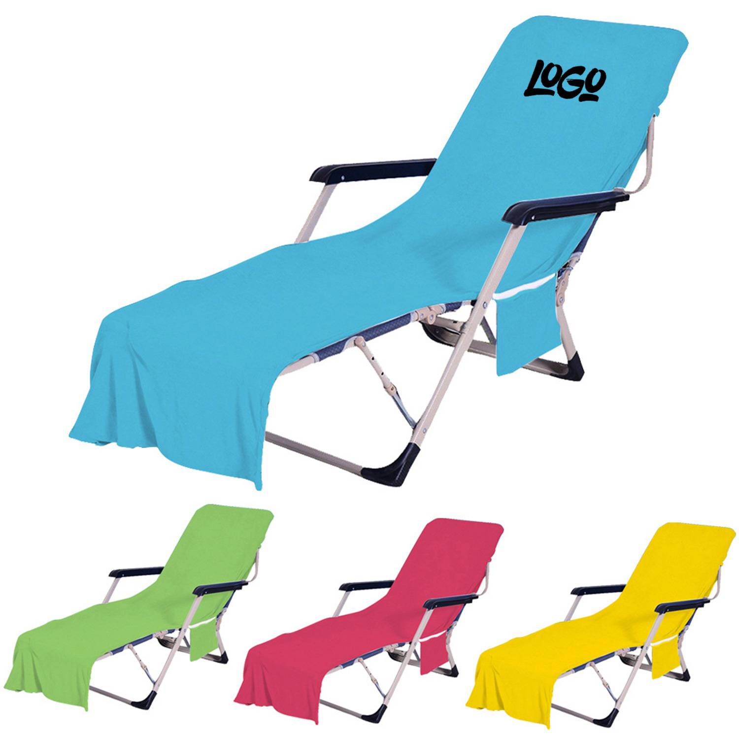 Lounge Chair Cover with Side Pockets 2