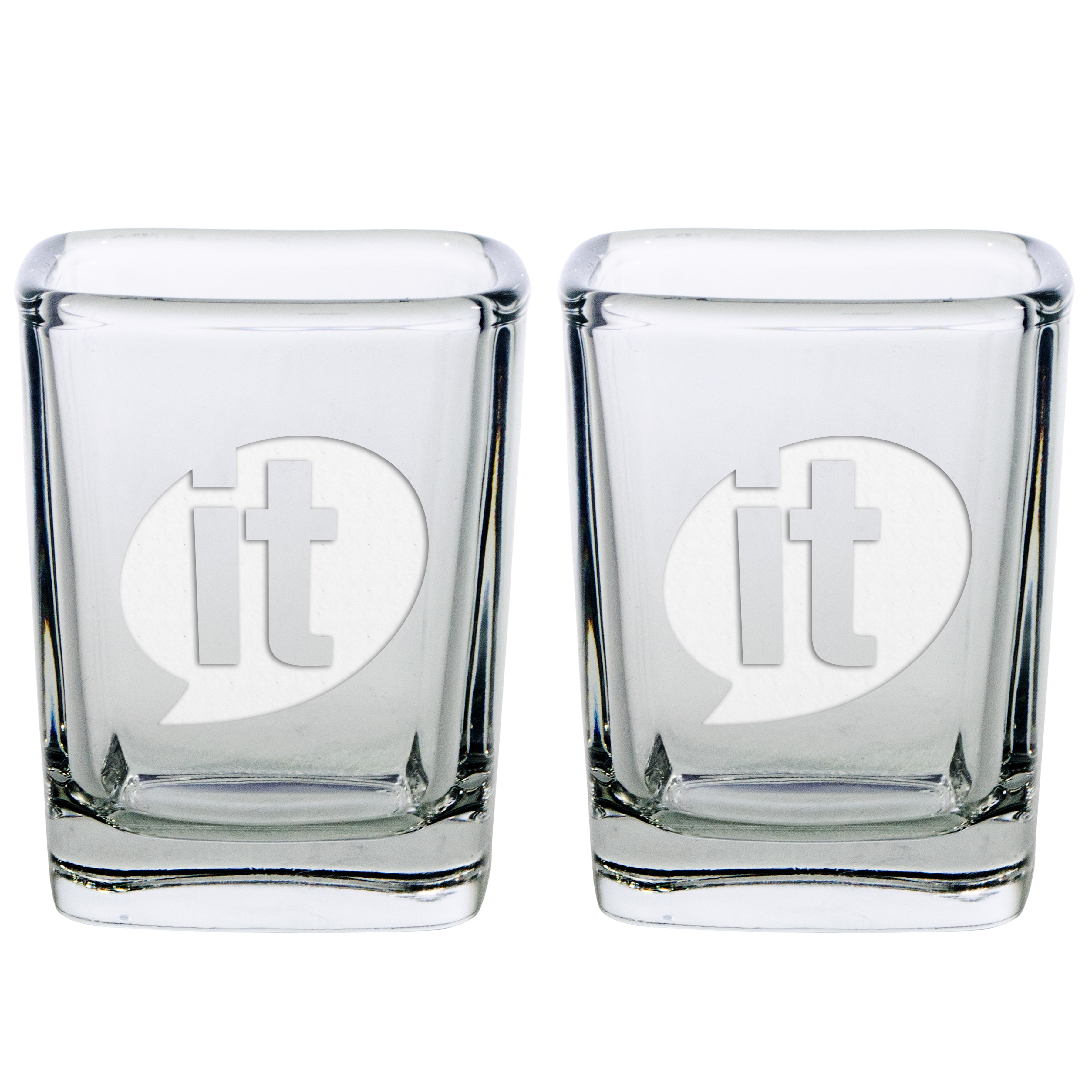 Set of Two Square Shot Glasses (2 Oz.)