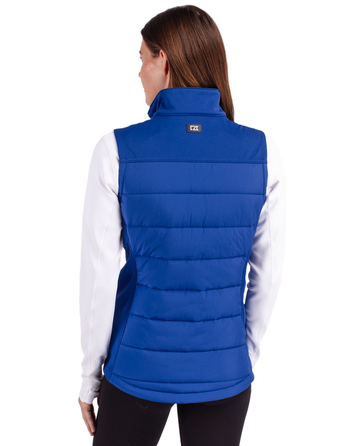 Cutter & Buck Evoke Recycled Honeycomb Fleece Womens Hybrid Full Zip Vest 44