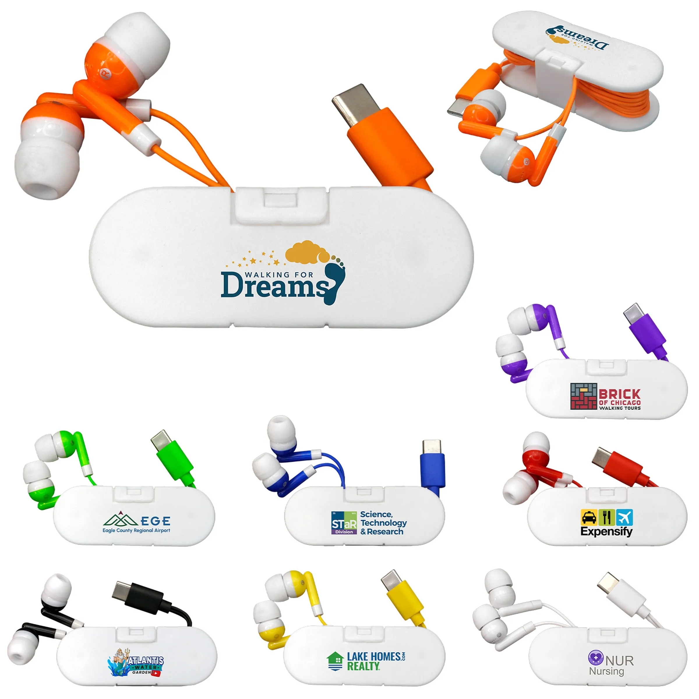 Type C Ear Bud Wrap Phone Stand