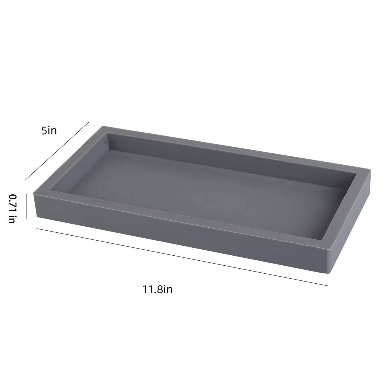 Silicone Square Black Tray 2