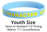 3/4" Debossed Silicone Wristband with Colorfill 4