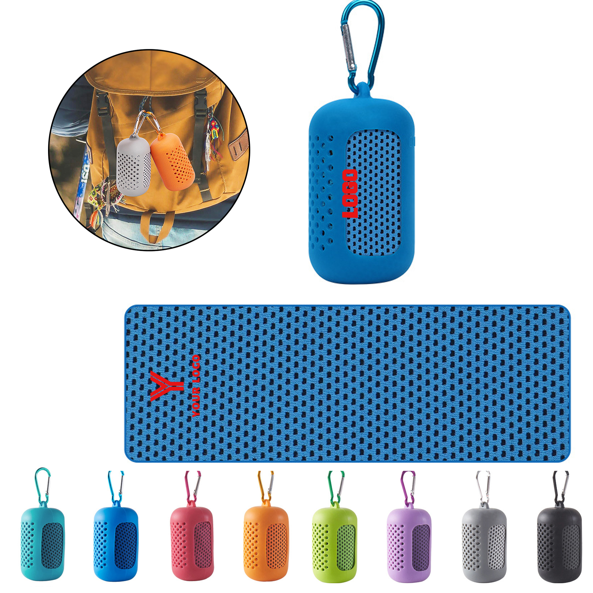 Silicone Cooling Towel Set ?C Portable & Lightweight 1
