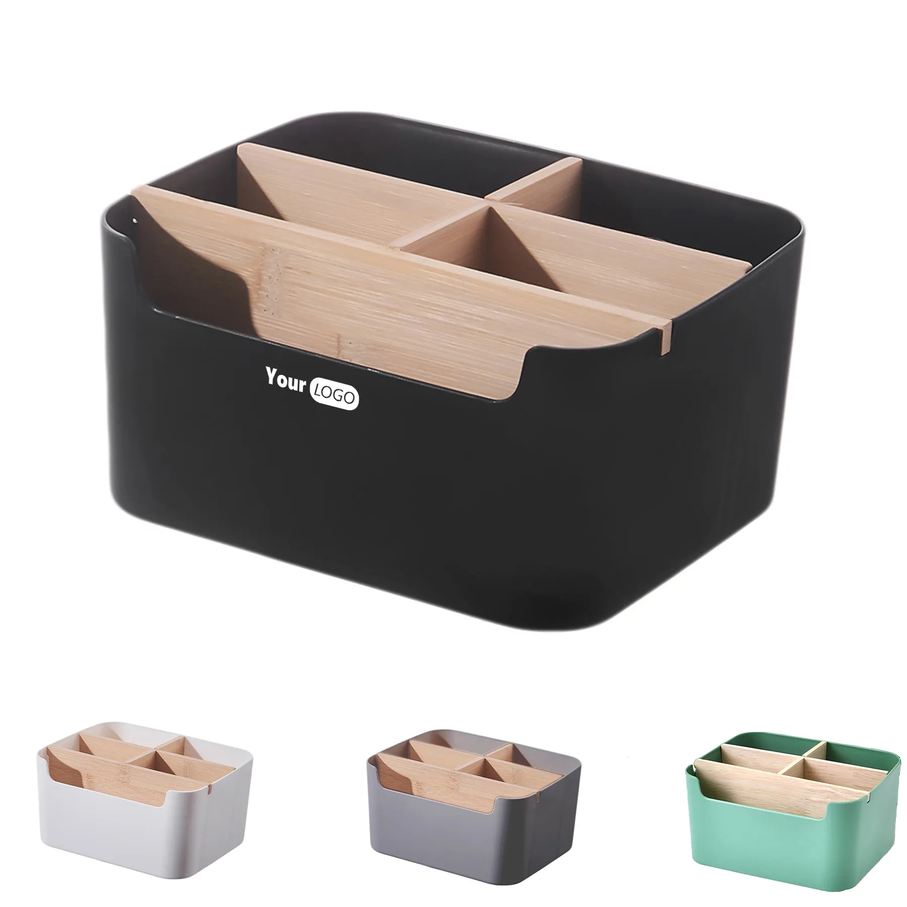 Plastic Square 5-Compartment Tabletop Storage Box 5