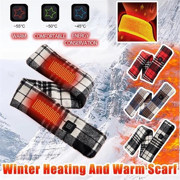 Warm Plaid Heated Scarf 4