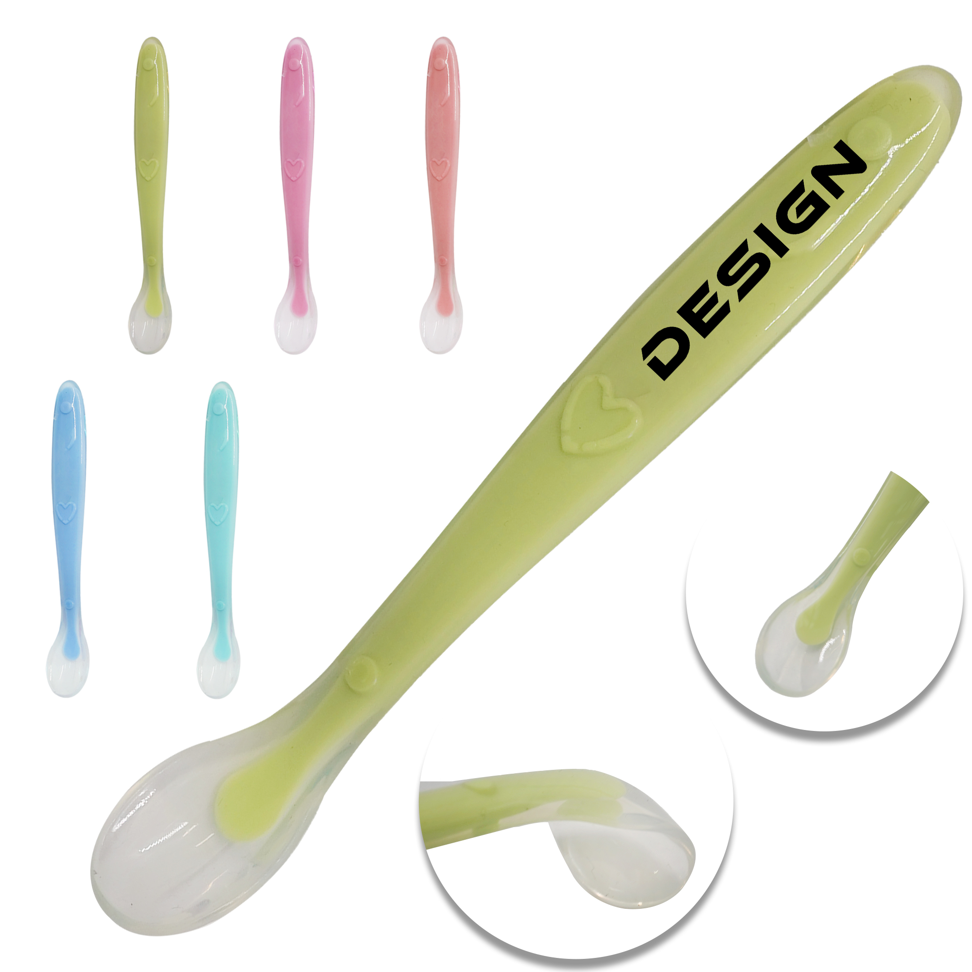 Soft-Tip Silicone Baby Spoons MOQ50 5