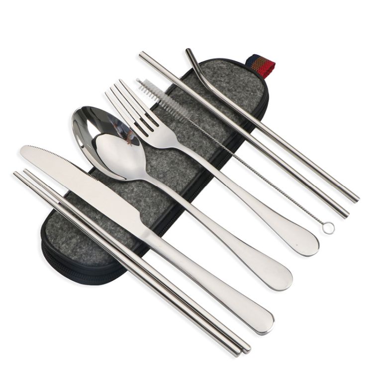 Portable Stainless Steel Camping Flatware Set 4