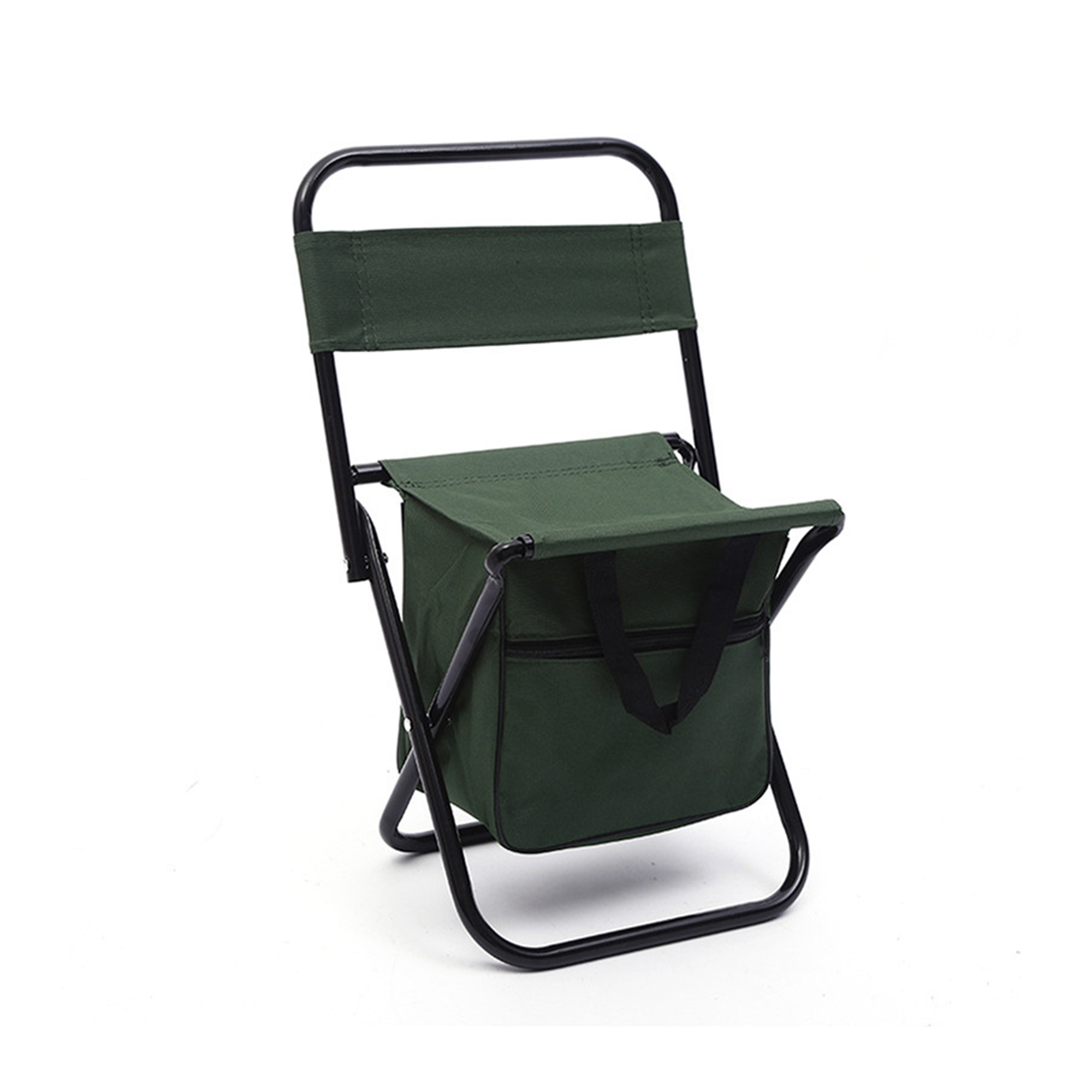 Folding Camp Chair With Insulated Cooler Bag 12.6" x 7.3" x 22.8" 6
