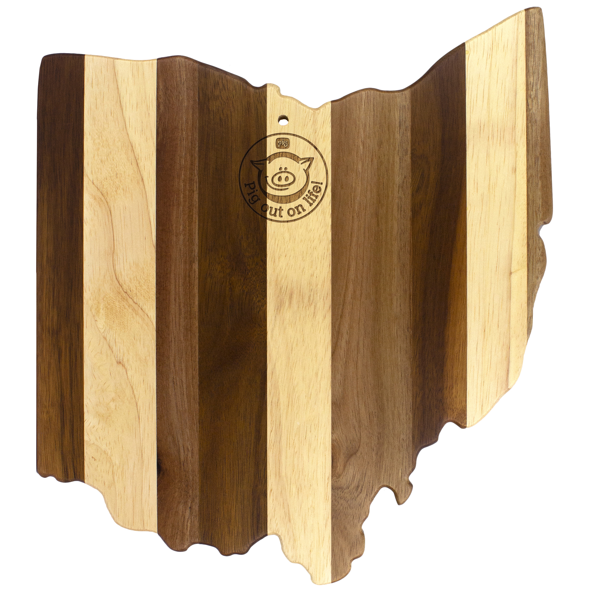 Rock & Branch® Shiplap Series Ohio State Shaped Wood Serving and Cutting Board