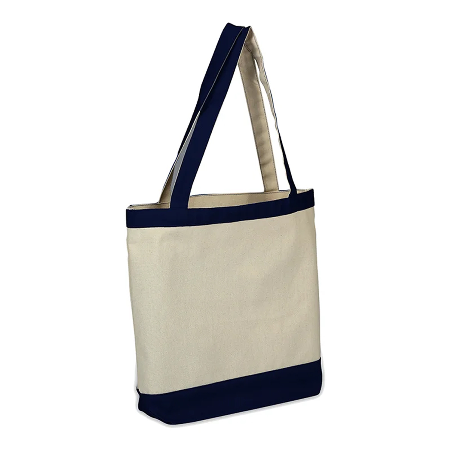 Natural Canvas Tote Bag w/ Colored Accents, custom tote bag with logo imprint 5