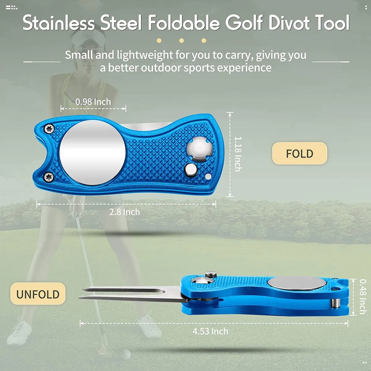 Foldable Metal Golf Divot Tool 4