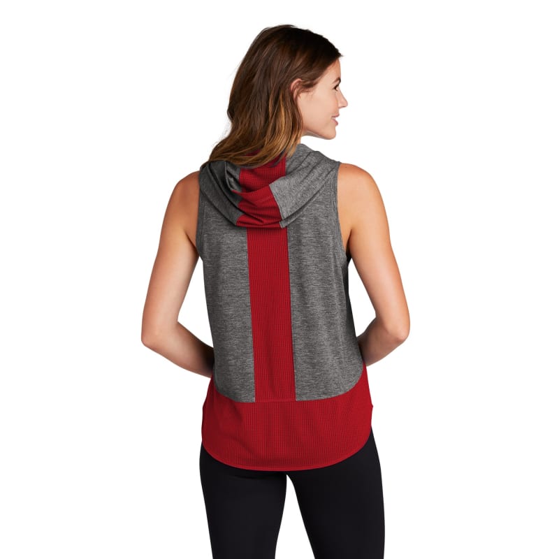 Sport-Tek Women's PosiCharge Tri-Blend Wicking Draft Hoodie Tank. 11