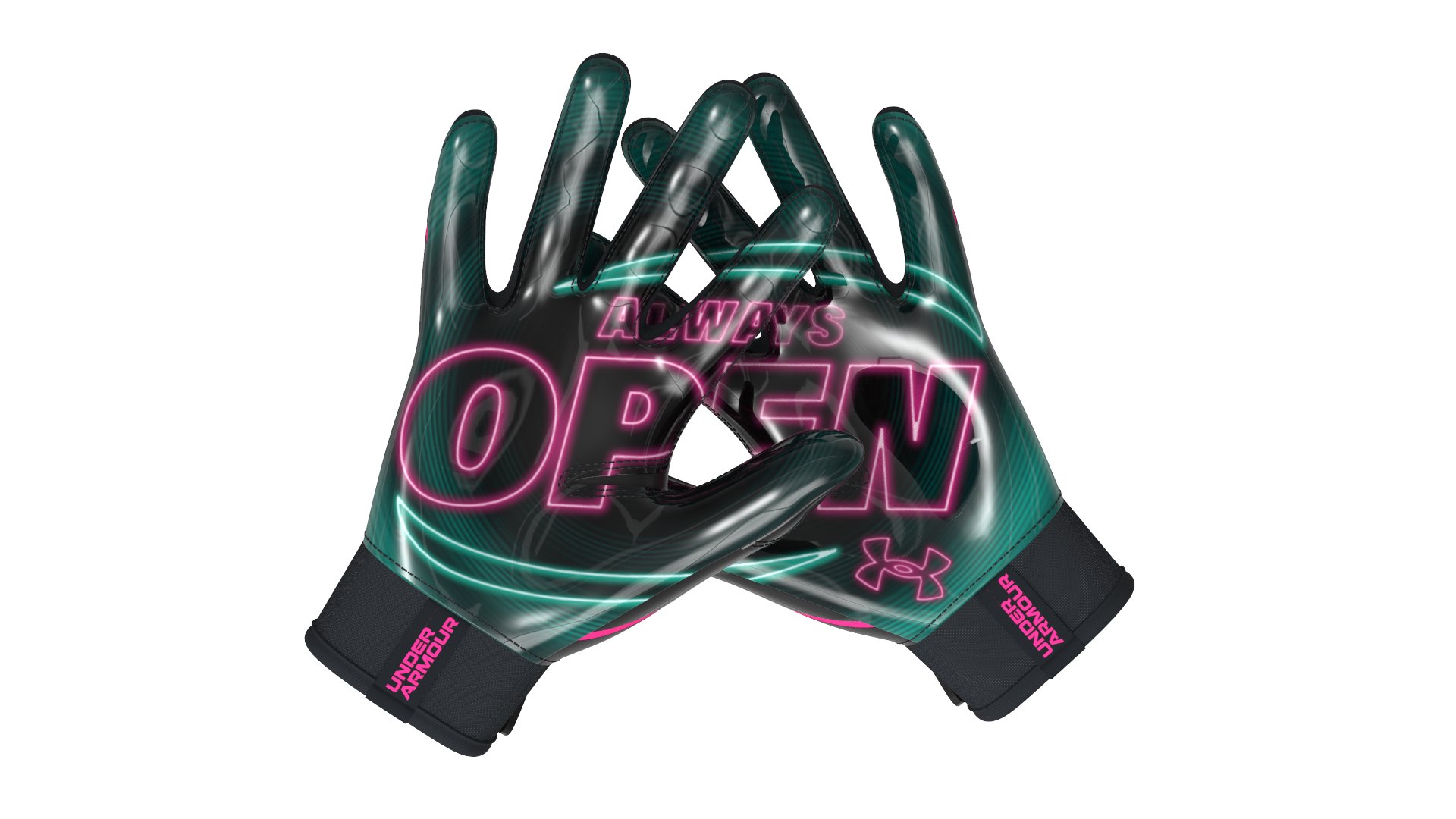 UA Blur LE Pee Wee Football Gloves 2