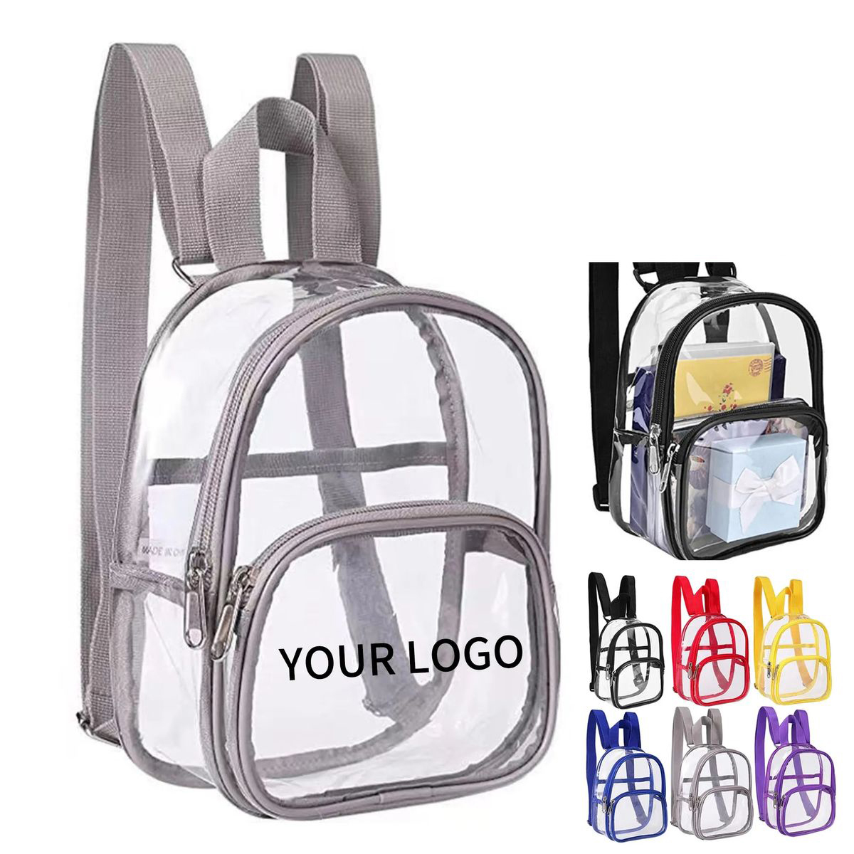 Durable Clear PVC Mini Backpack for Travel 3