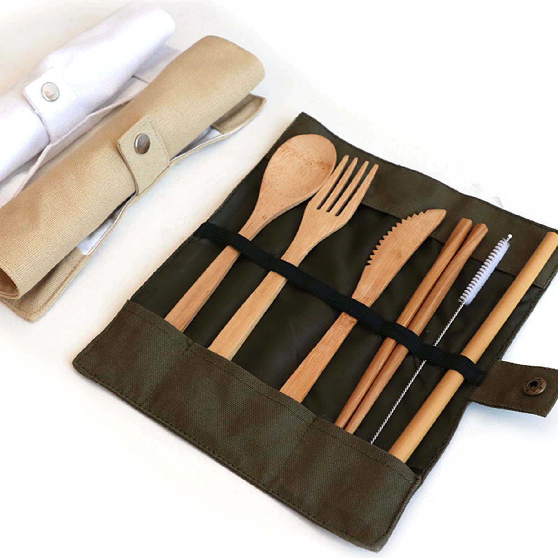 Bamboo Tableware Cutlery Kit 2