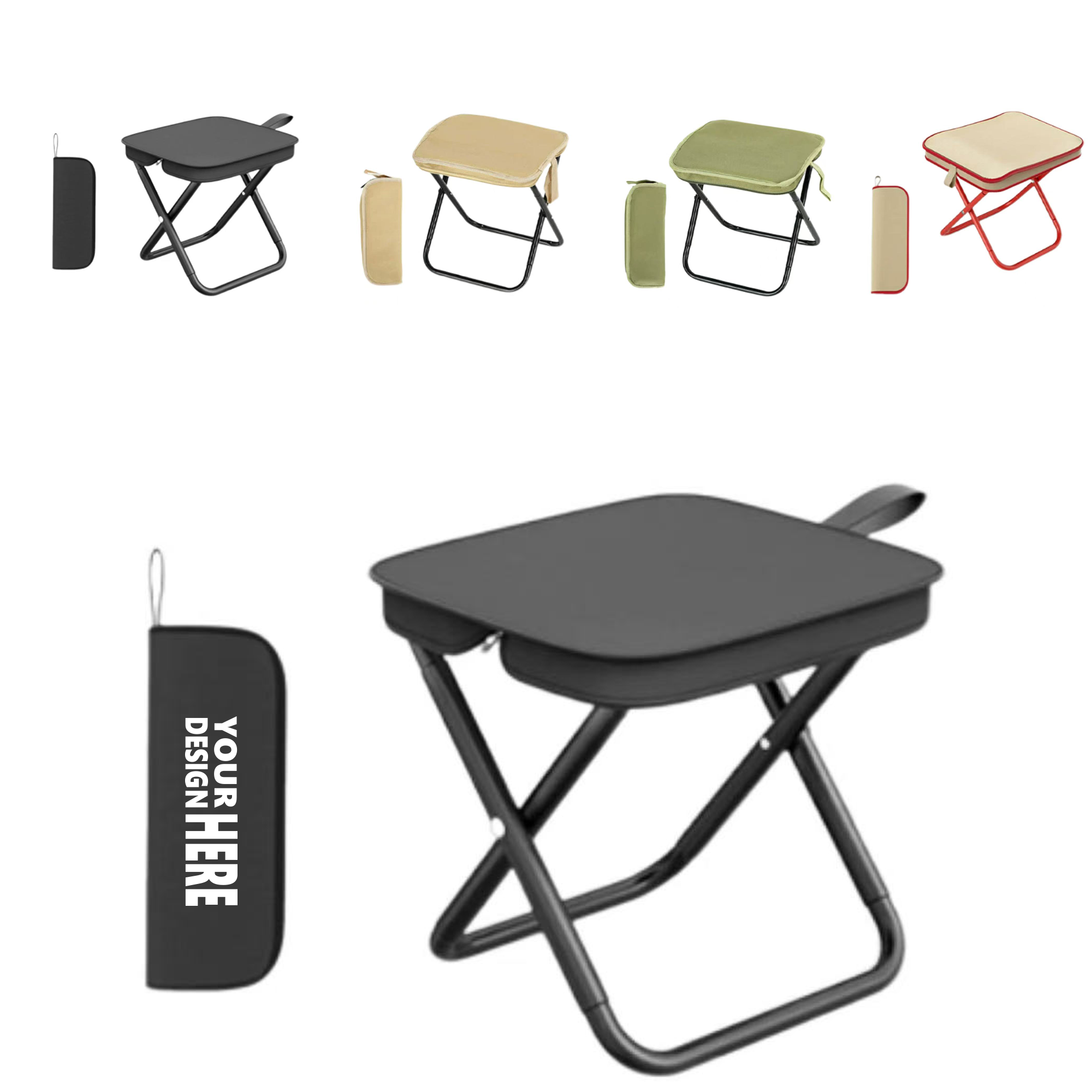 Carbon Steel Portable Folding Stool for On-the-Go Use 2