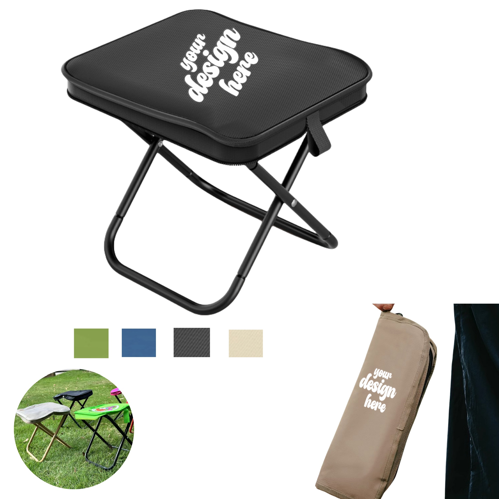 Collapsible Camp Stool with Carry Bag 2