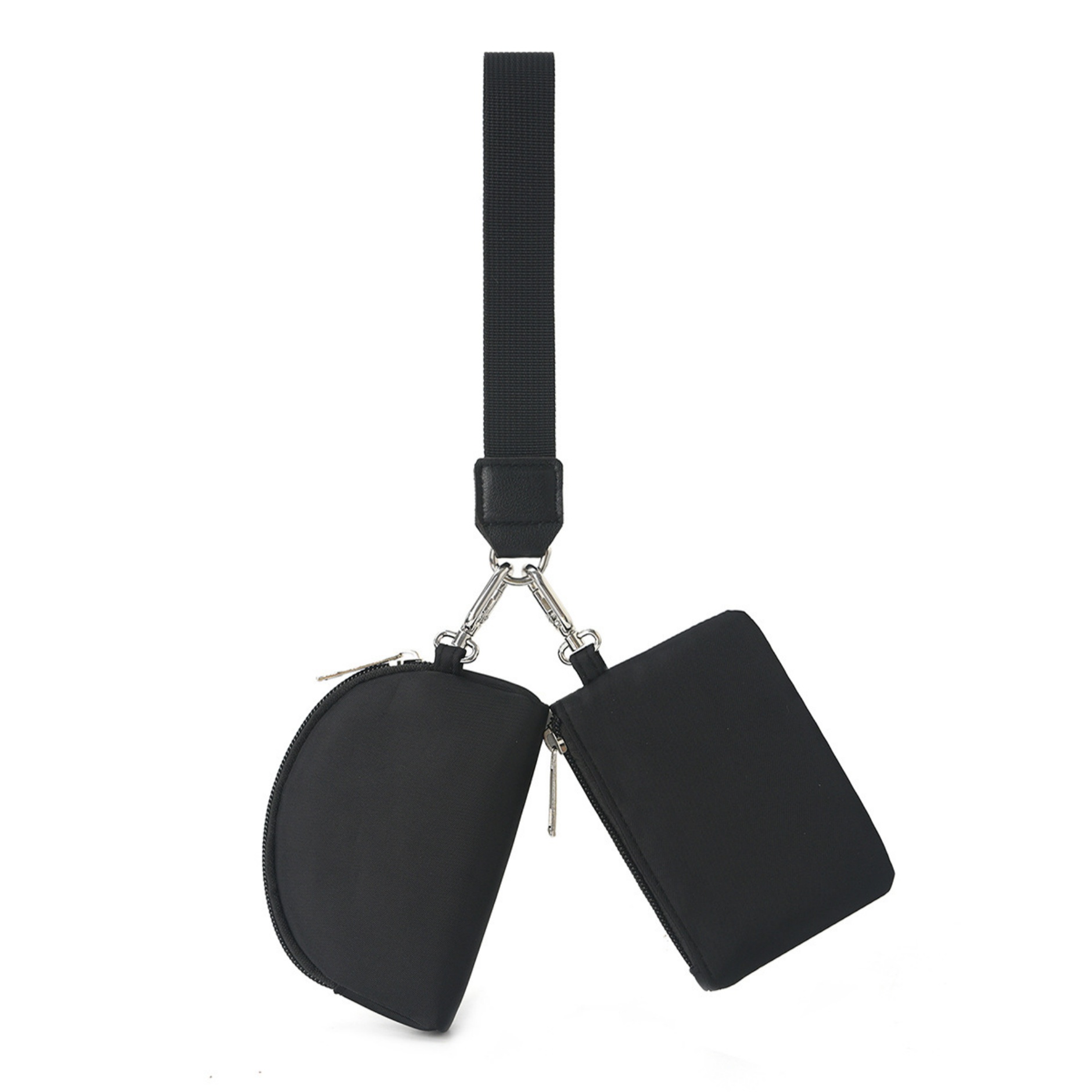Dual Pouch Wristlet Keychain Wallet 12