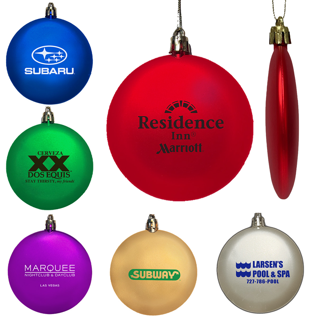 3" Festive Christmas Ornaments, Round 8