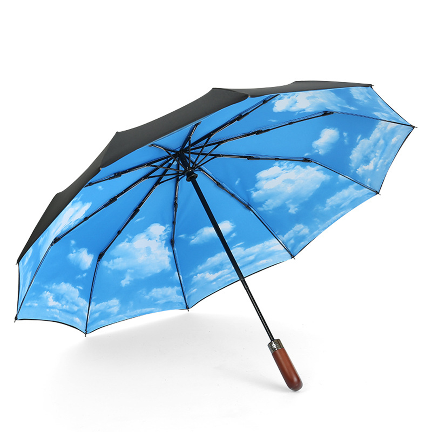 Portable Automatic Compact Windproof Travel Umbrella 4