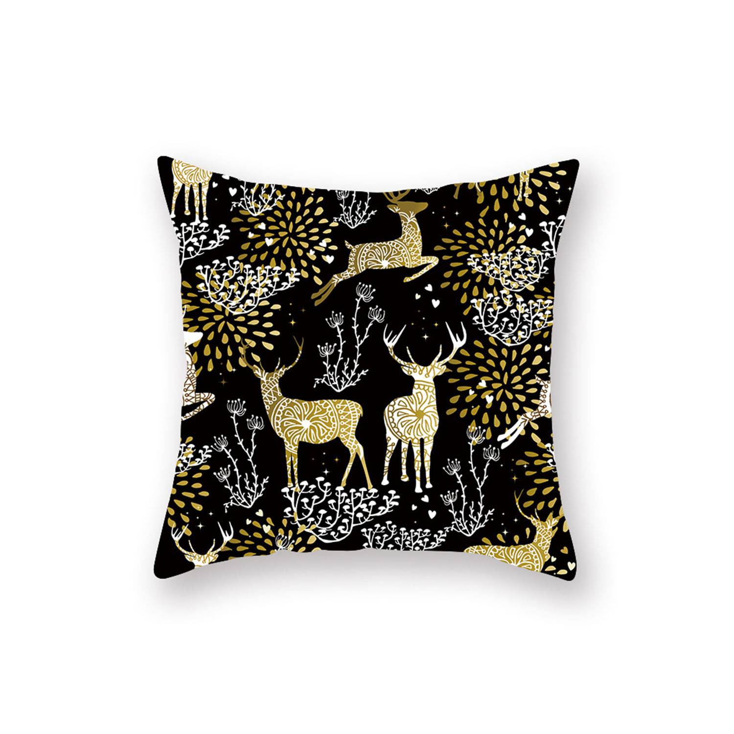 Gold Printed Christmas Pillow 6
