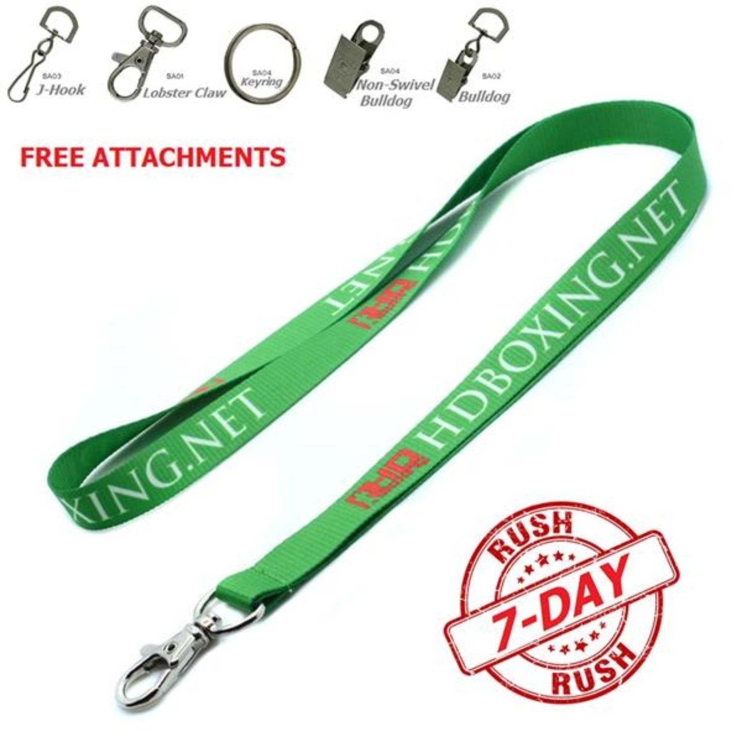 7 Day RUSH - Polyester Sublimated Lanyard w/ Full Color Logo 1