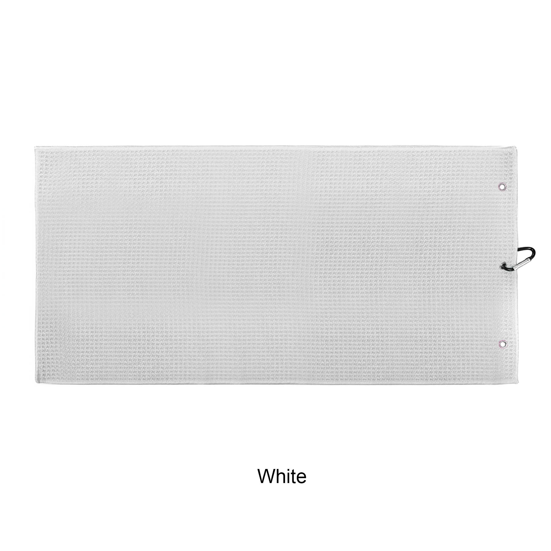 Microfiber Waffle Two-fold Golf Towel w/ Carabiners Clip 12" x 24" 15