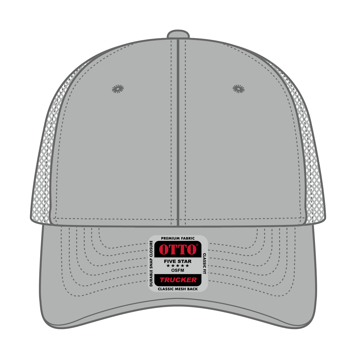 OTTO CAP® 6 Panel Low Profile Mesh Back Trucker Hat 253
