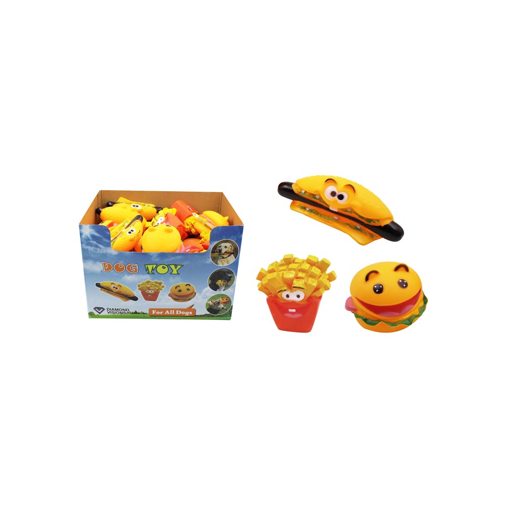 Squeaky Dog Toys Assorted Food 2