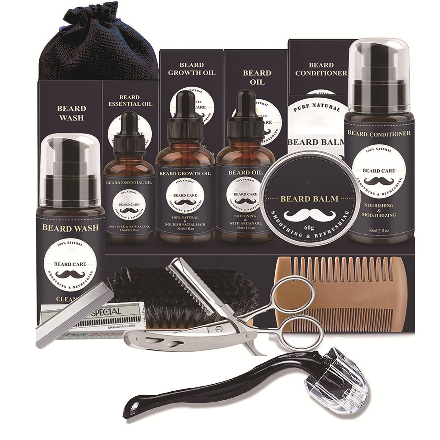 12PCS Men's Grooming Beard Care Kit 2