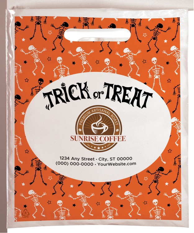 Halloween Scatter Design 2 Plastic Bag (7.5" x 9")