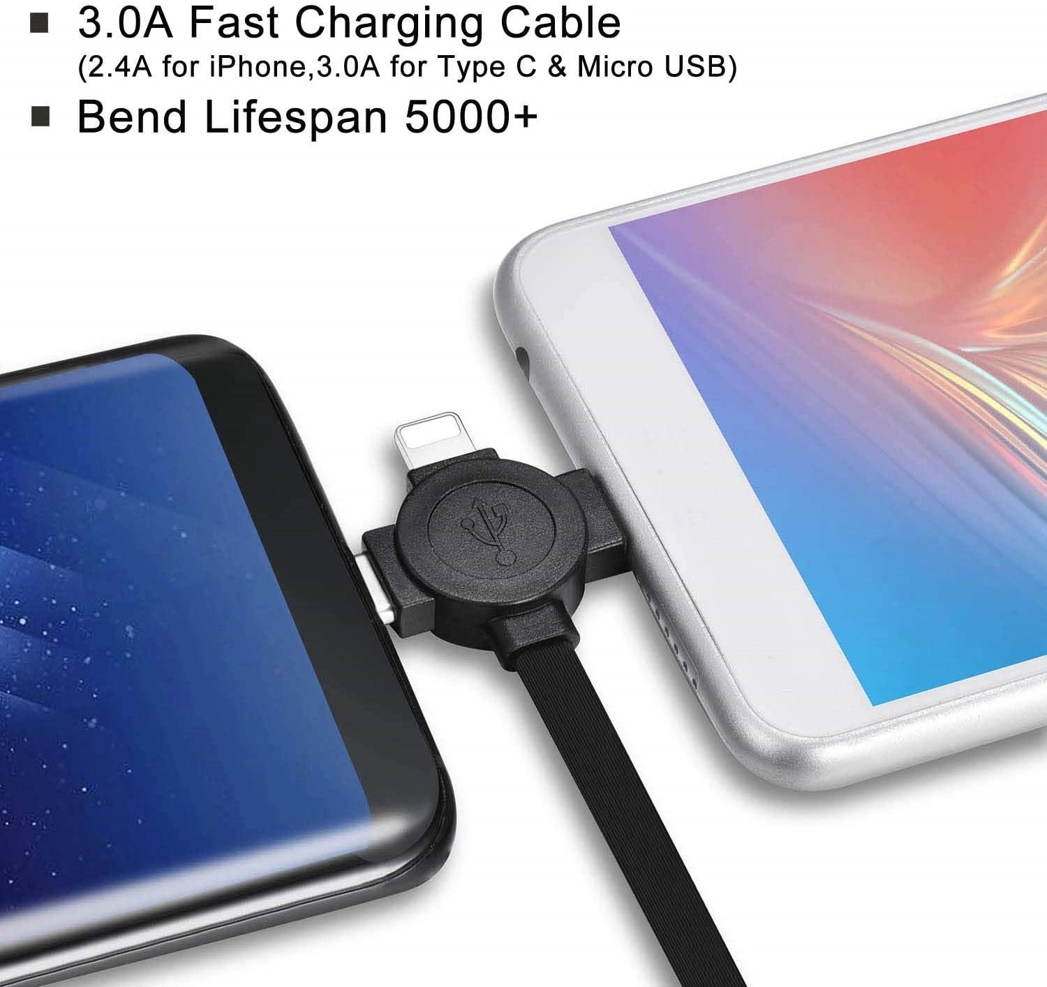 5Ft/1.5m Retractable Fast Charger Cord 5