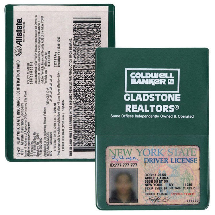 Insurance Card Holder(with extra pocket) 10