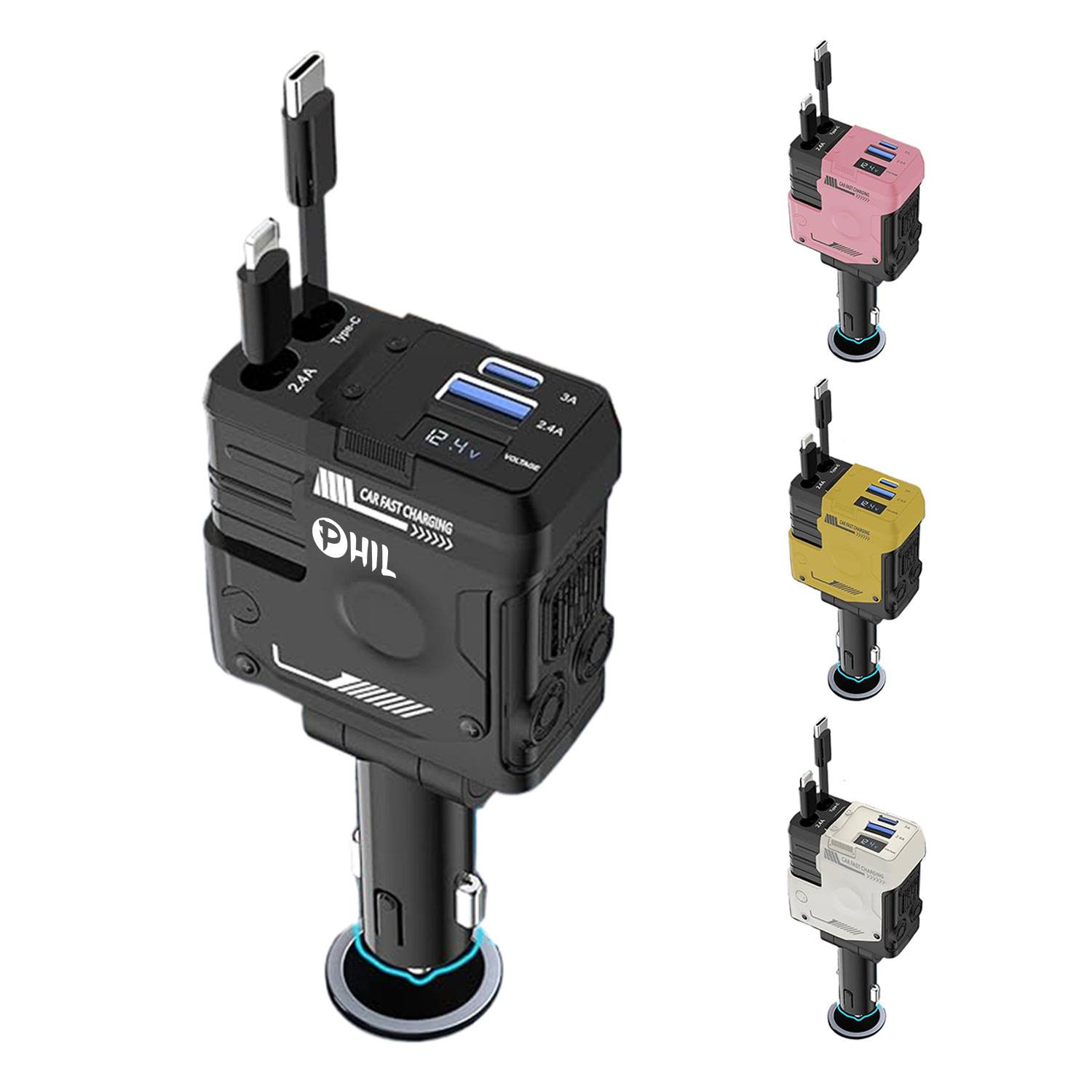 4-in-1 Fast Charge Car Charger Adapter 7
