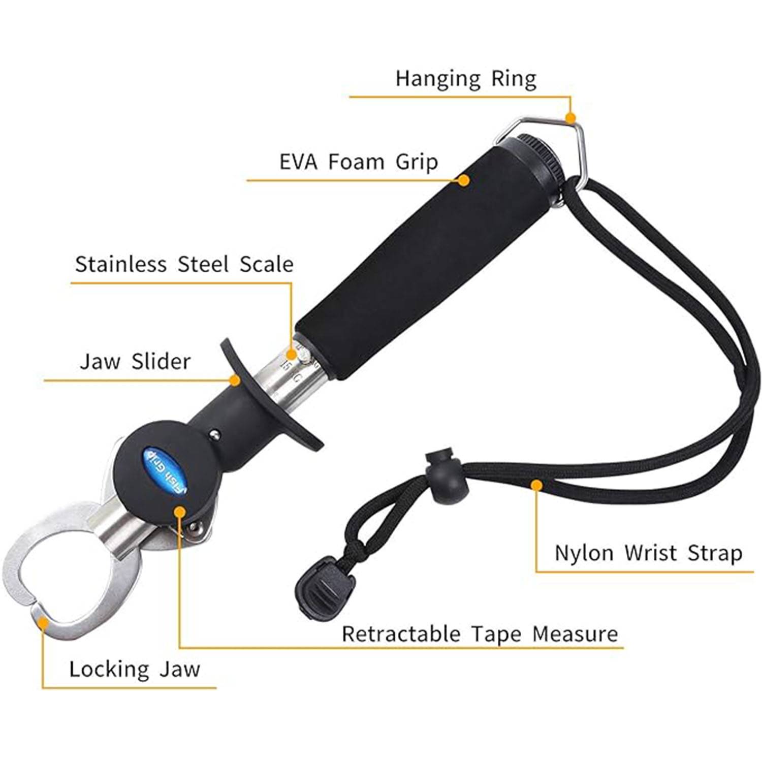 Fish Lip Gripper w/ Scale and Tape 6