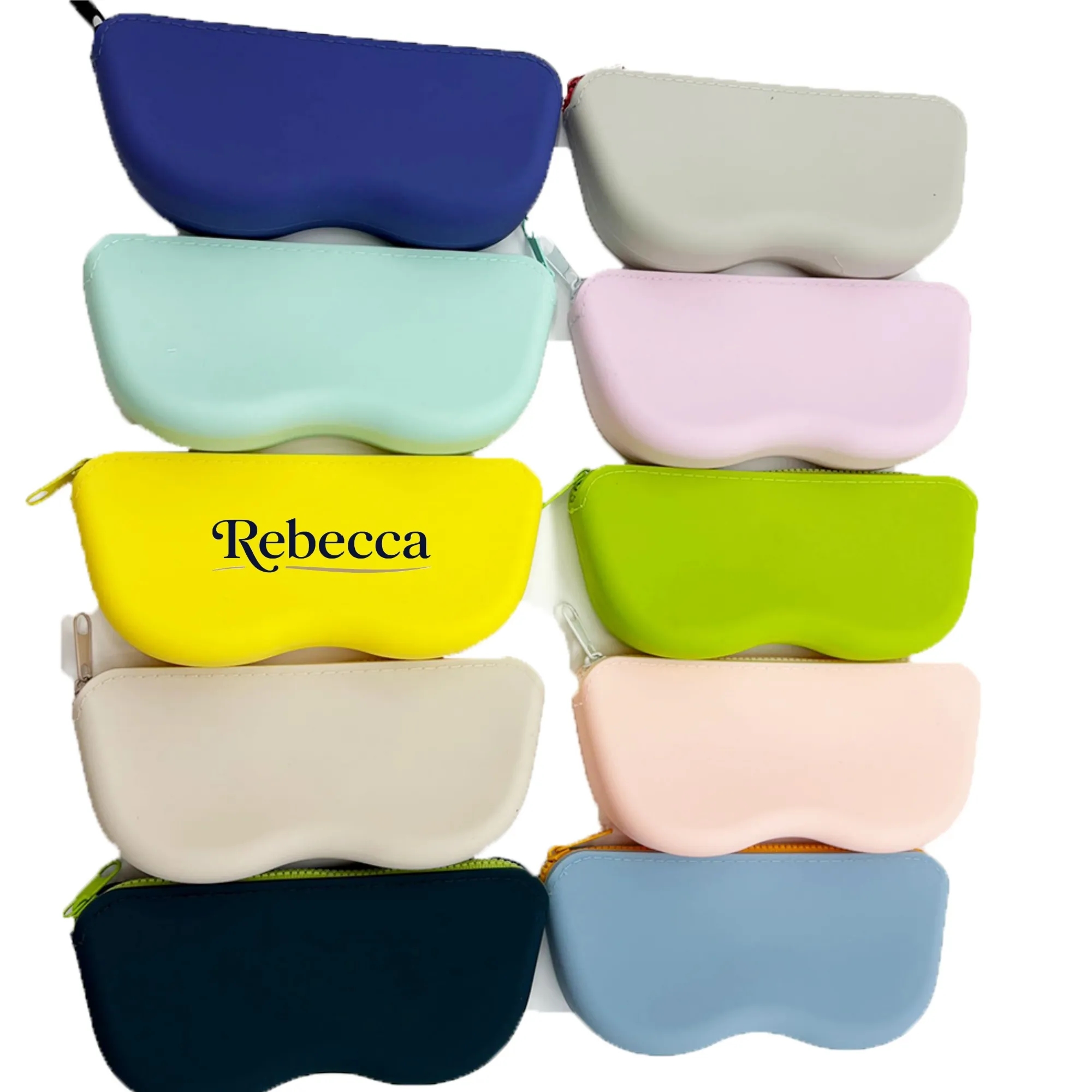 Customized silicone zipper glasses bag