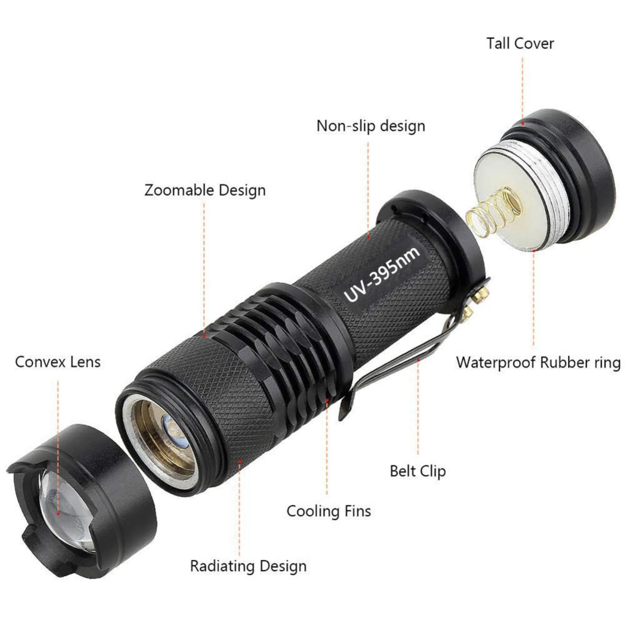 Portable Ultraviolet Flashlight MOQ20 3