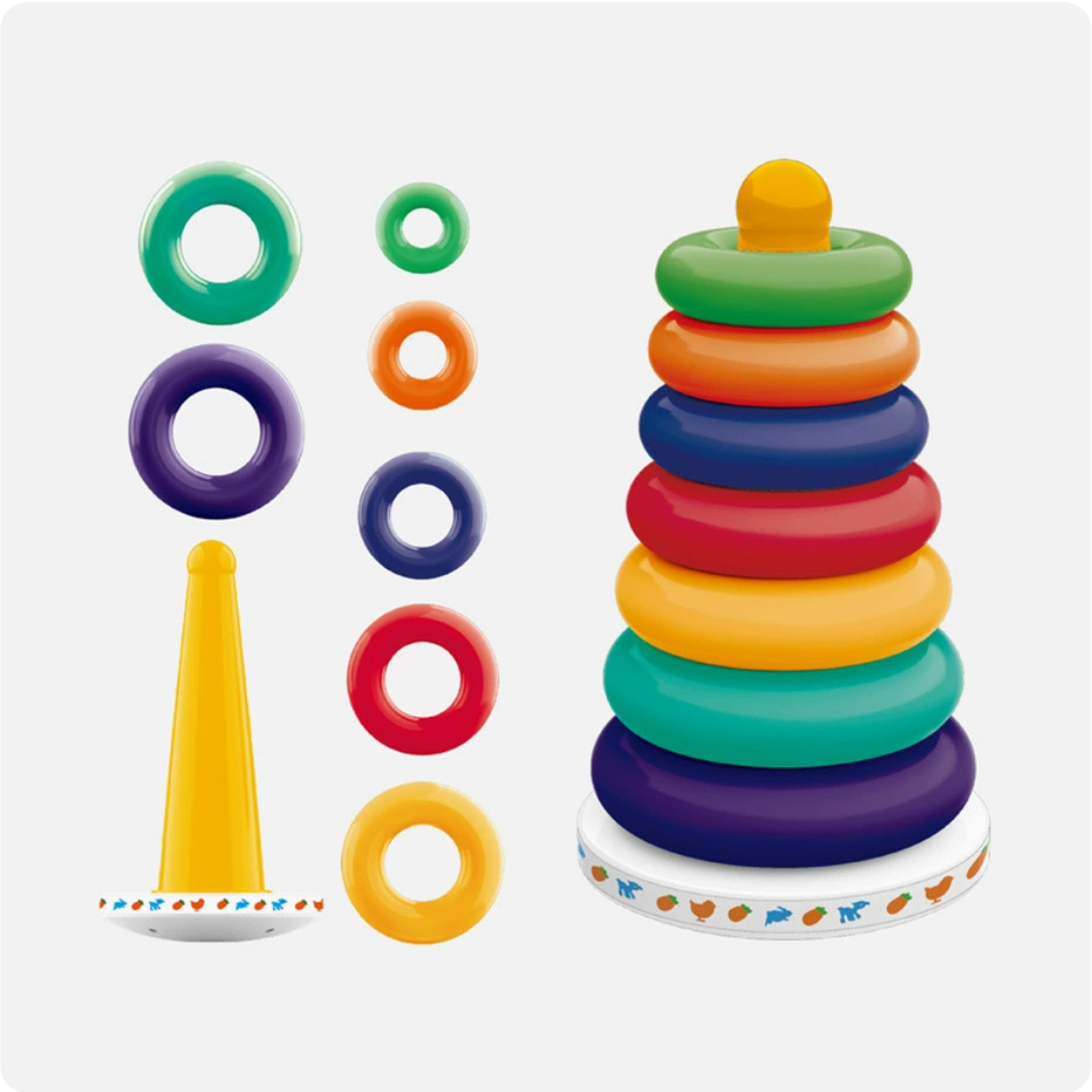 Rainbow Plastic Stacking Educational Building Blocks 2
