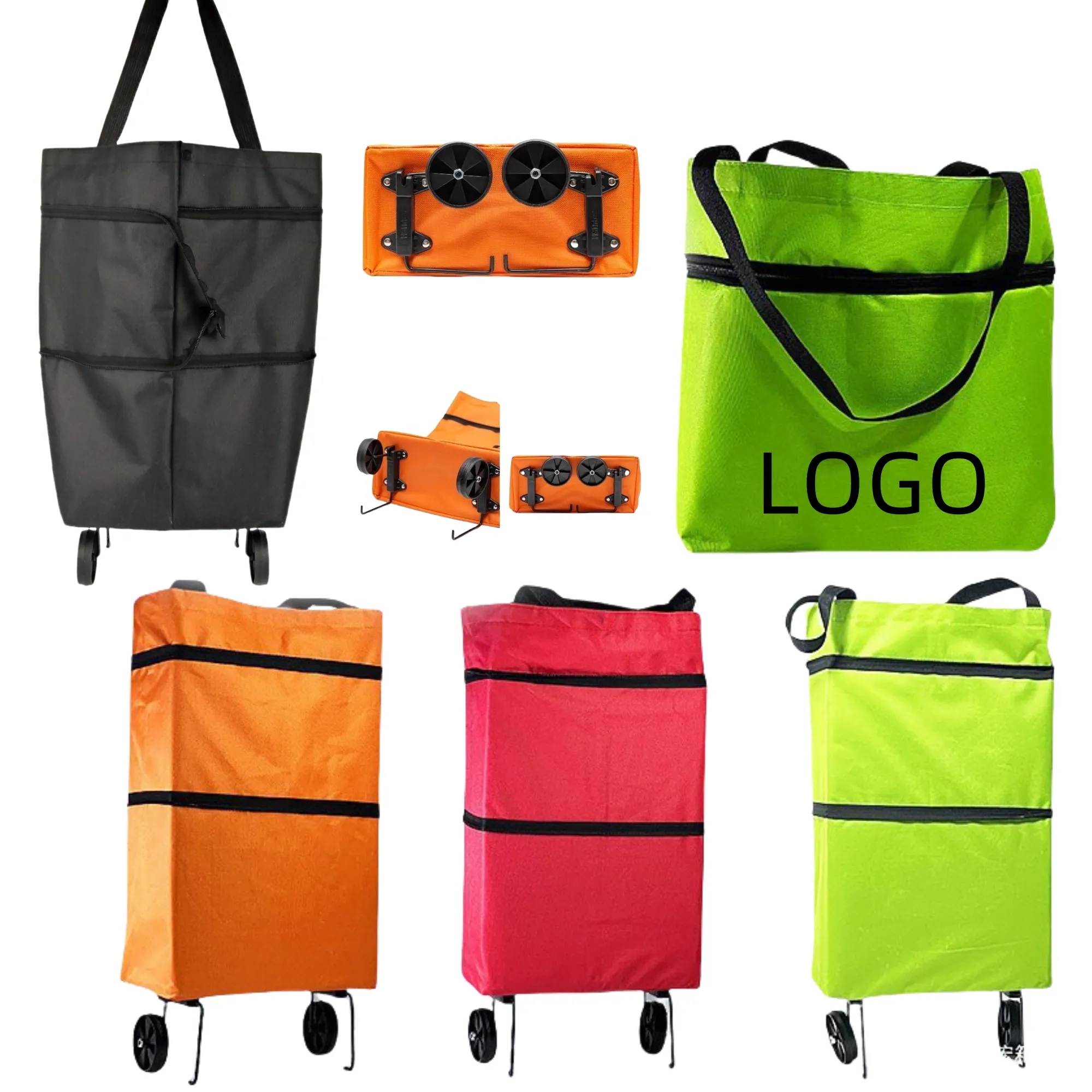 Foldable Wheeled Storage Bag With Handles 3