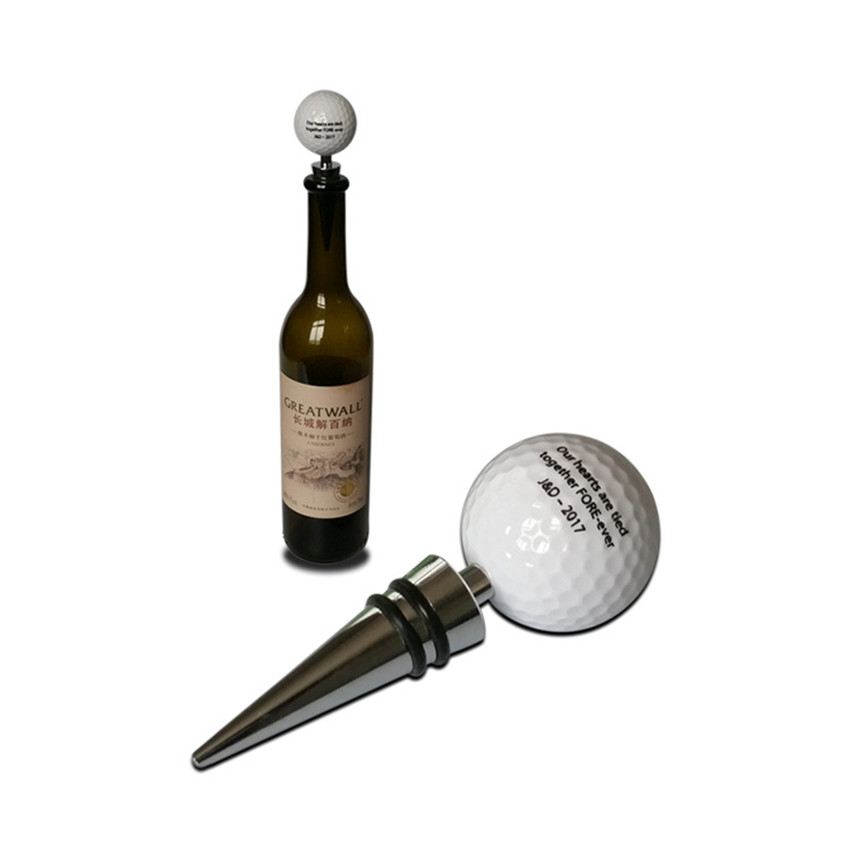 Golf Ball Wine Bottle Stopper 3
