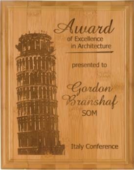 10.5" x 13" Genuine Bamboo Plaque 1