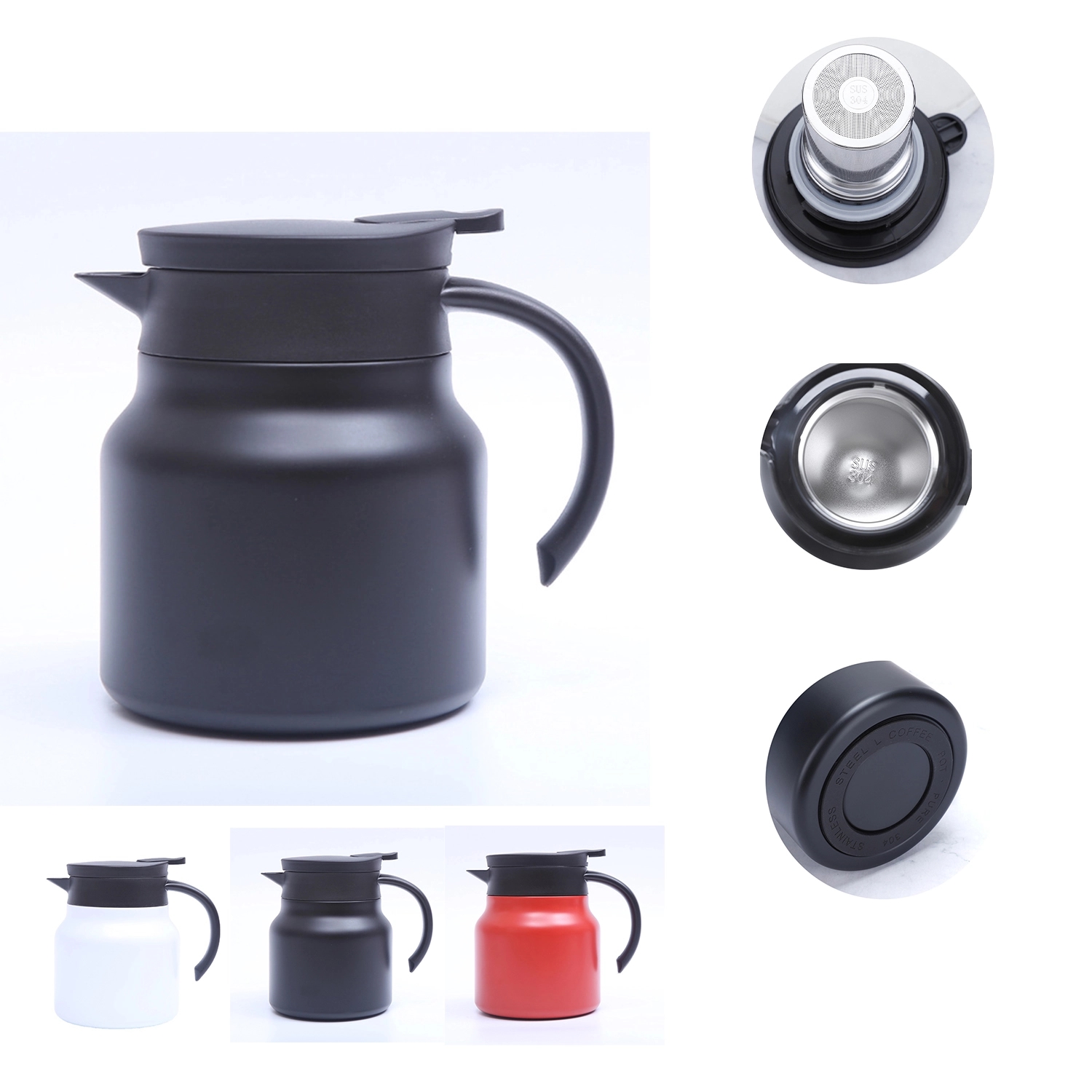 33oz Stainless Steel Insulated Coffee Pot 1