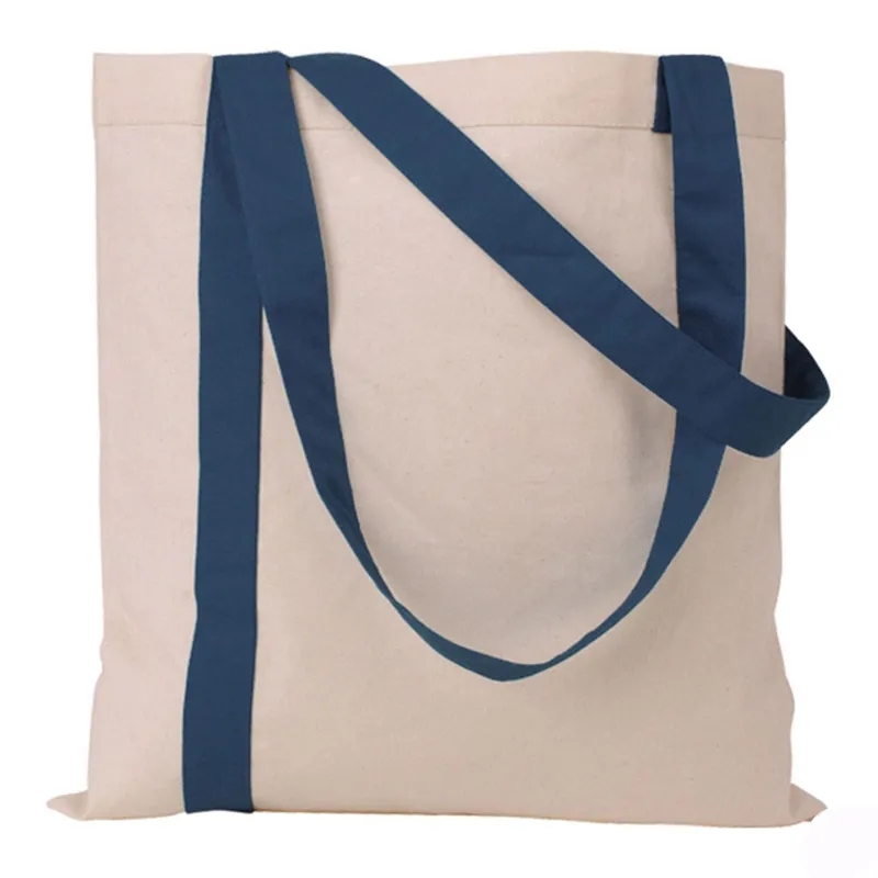Striped Economy Cotton Canvas Tote Bag 8