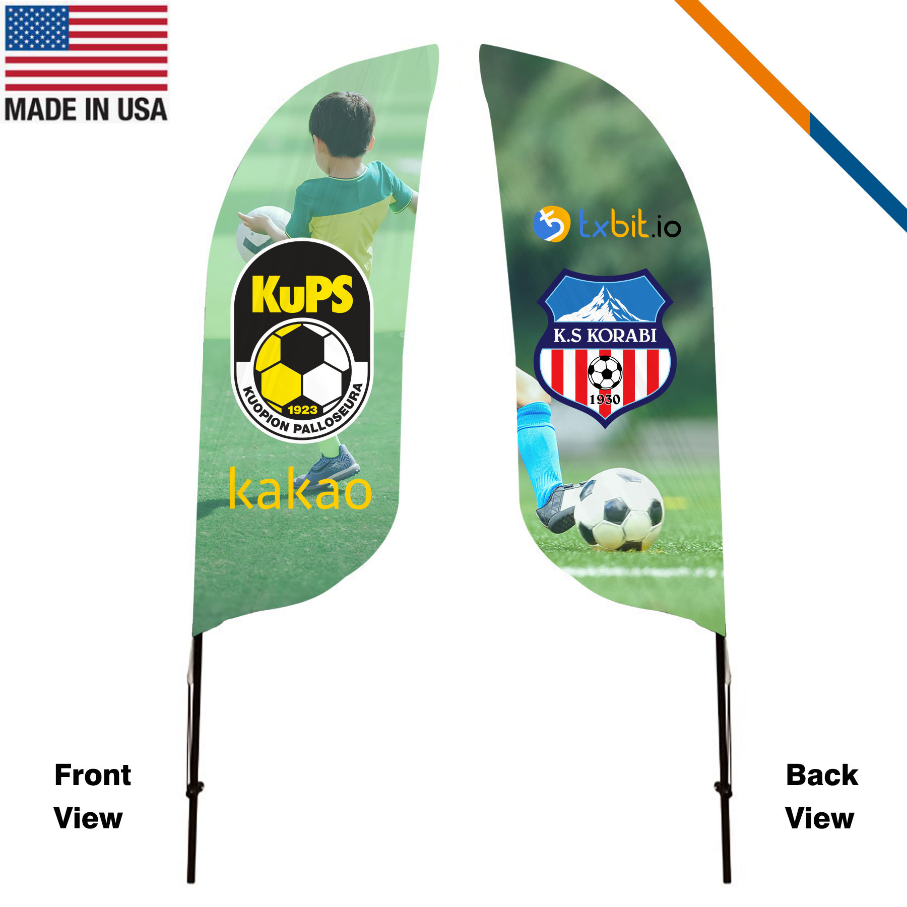 7' Silky Double-Sided Feather Flag 2