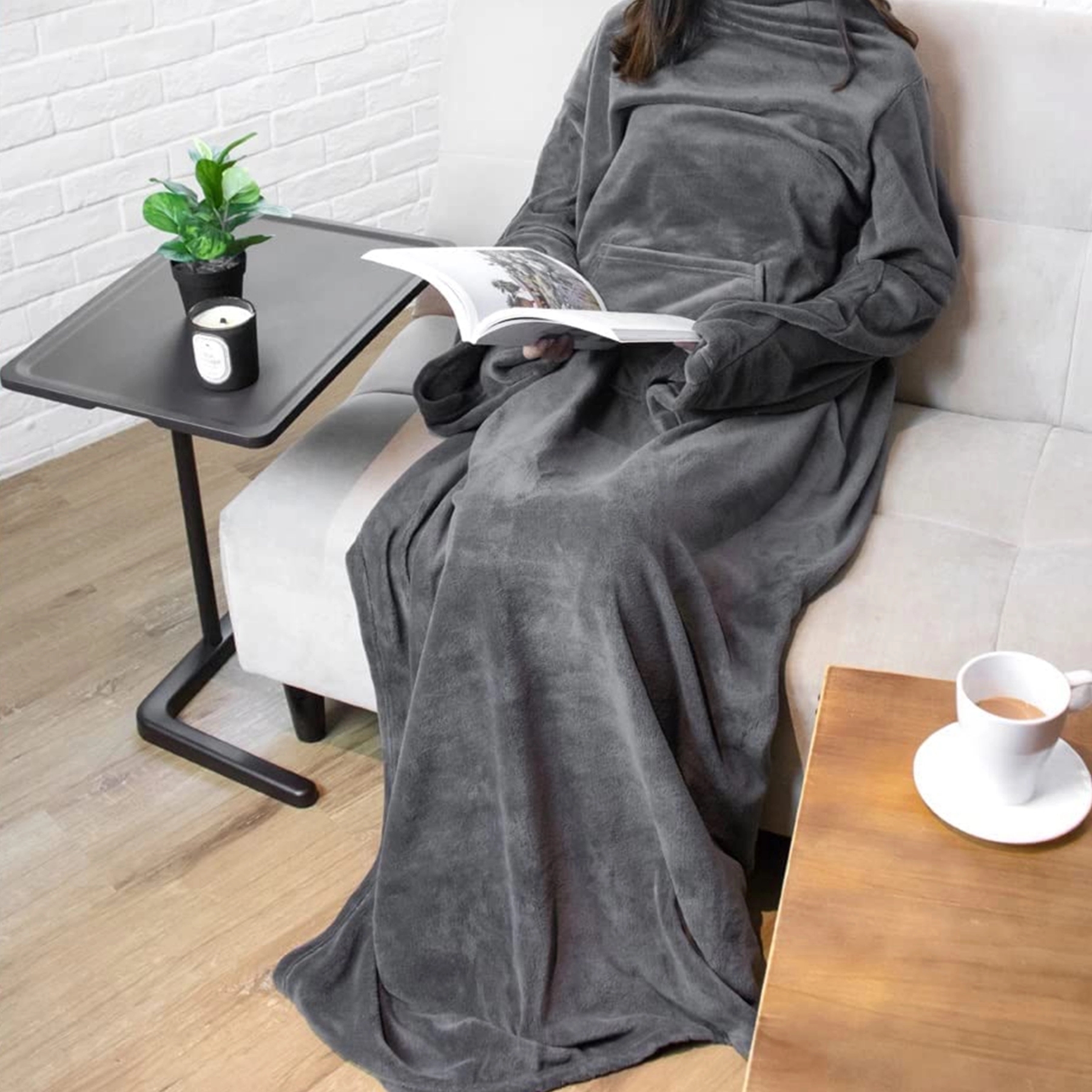 Wearable Blanket with Sleeves 5