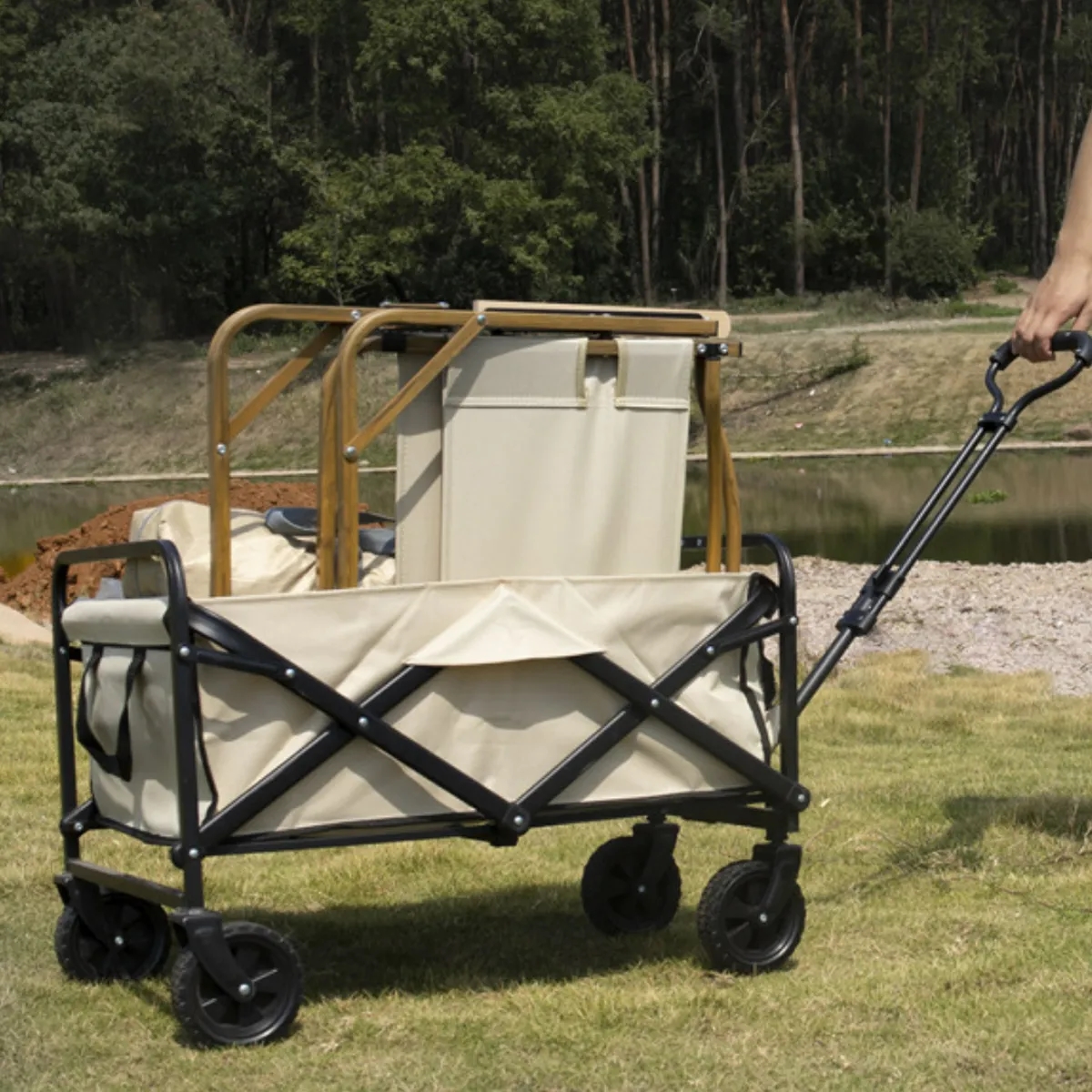 Collapsible Folding Utility Wagon Cart Heavy Duty 6