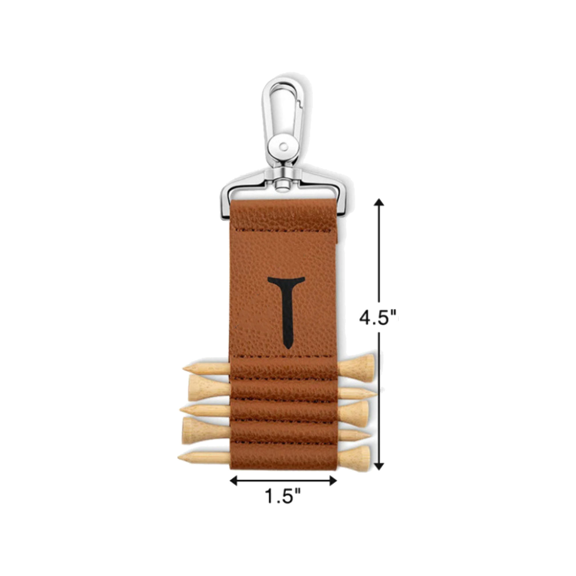 Golf Wooden Ball Nail With Belt Loop And Keychain 3