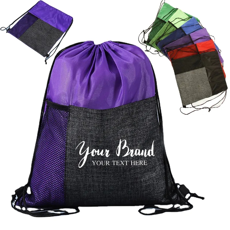 Etched Pocket Drawstring Sportpack 10